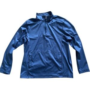 Tommy Bahama Performance Blue 1/4 Zip Long Sleeve Pullover Shirt Men's Large